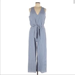 Blue and White Jumpsuit